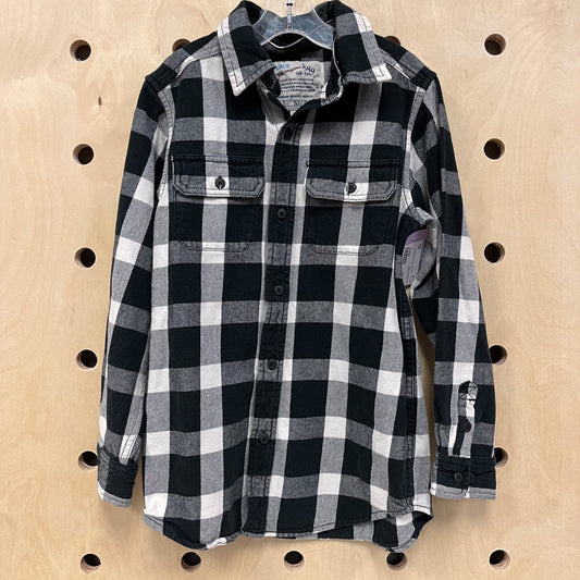 Black + White Thick Flannel