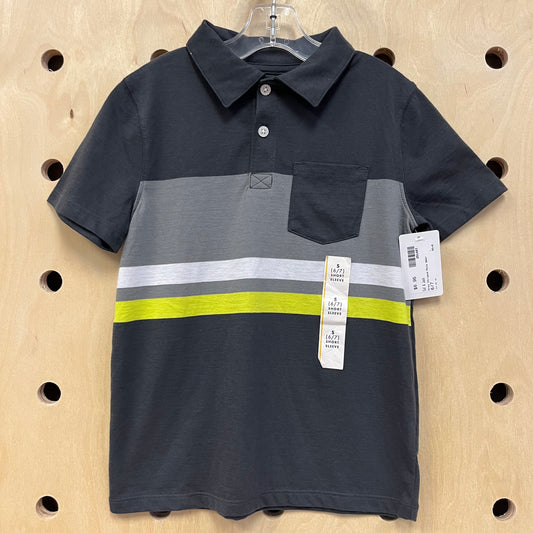 Grey Striped Polo NEW!