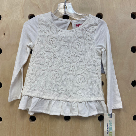 Cream Lace Overlay Top NEW!