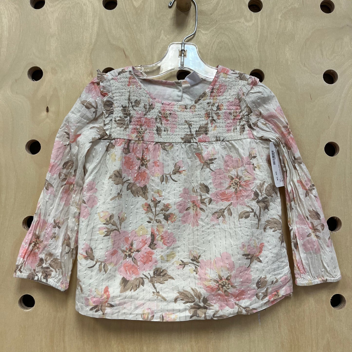 Cream Floral Top