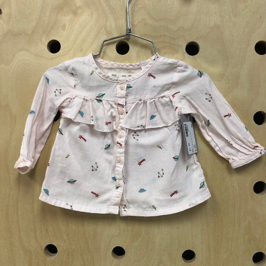 Pink Space Button Up Shirt