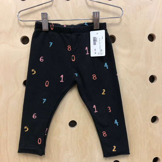 Charcoal Numbers Soft Pants
